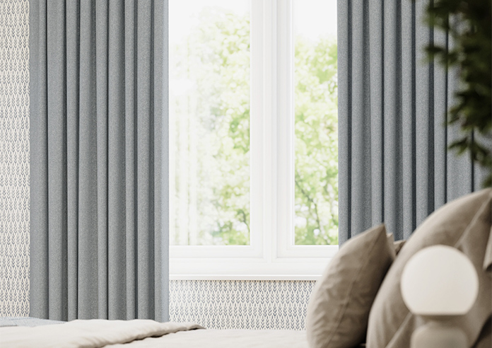 Soft Chevron, Lead Grey - Made to Measure Curtains - Image 5